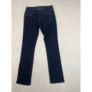 Grane Jeans Womens 5 Dark Wash Indigo Slim Straight Leg Embroidered Denim Pants